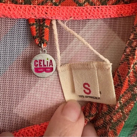 Celia B Anthropologie Multicolor Plaid Sheer Midi Dress - Picture 5 of 7